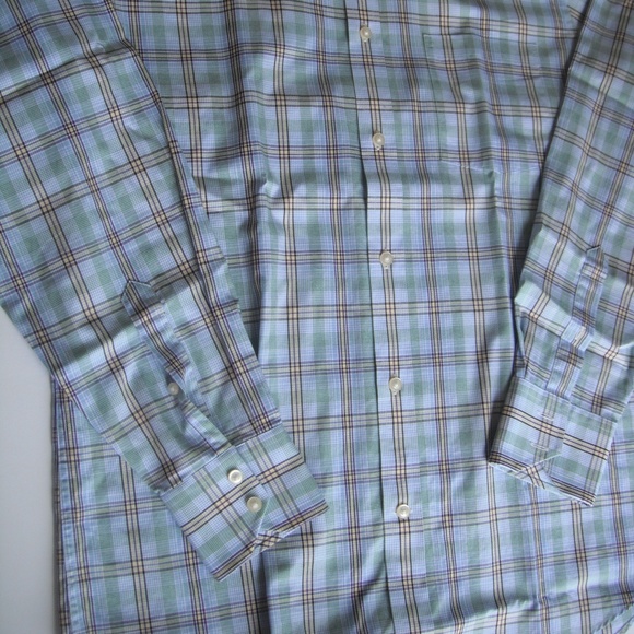 MAKER & COMPANY MULTICOLOR PLAID POPLIN LONG SLEV - Picture 2 of 8